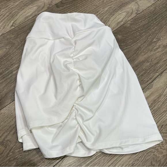 Halara White High Waisted Ruched Bodycon Mini Skirt - Size XS (NWT) ✨ - Picture 6 of 13